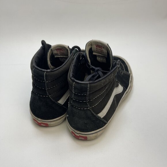 Vans High Top Shoes Women's Sz 9.5 / Men 8 US Sneaker Sk8-Hi Canvas Black White - Picture 2 of 14